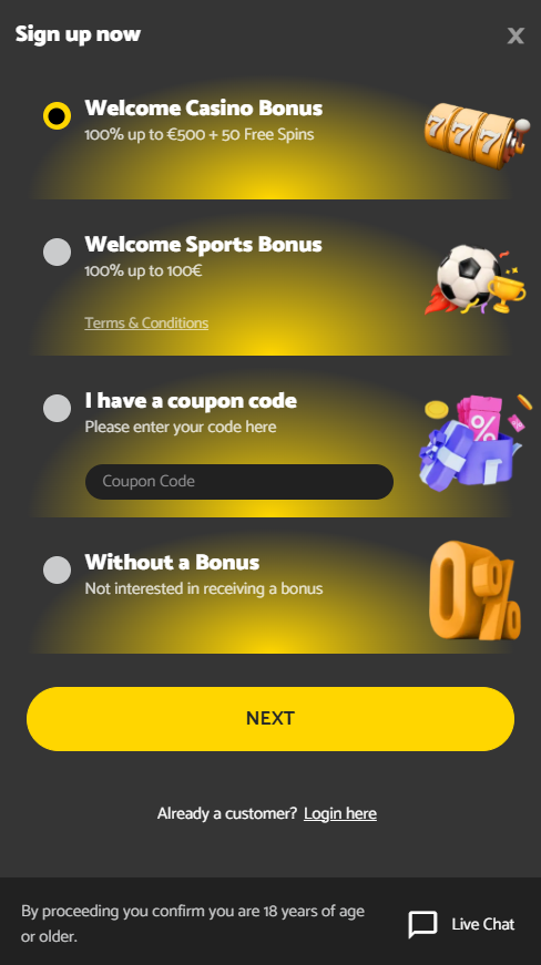 PalmSlots Casino offizielle Webseite