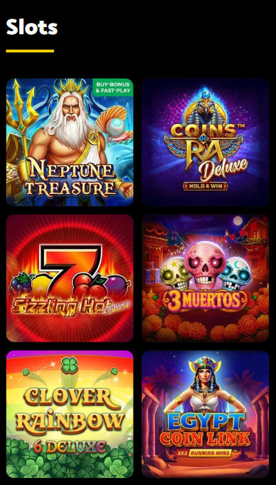 PalmSlots Casino offizielle Webseite